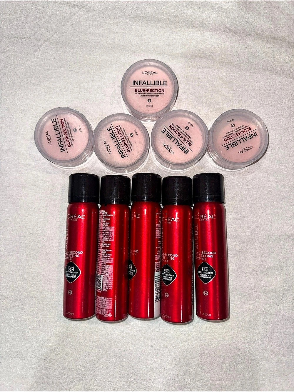 L'Oreal Paris Infallible Lot (Blur-Fection Setting Powder & 3-Second Setting